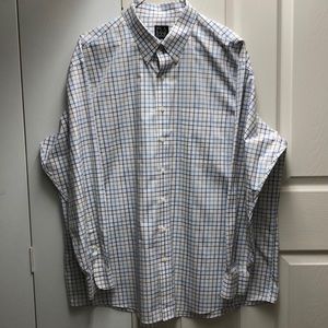 Jos A. Bank Plaid Button Down Collar Shirt